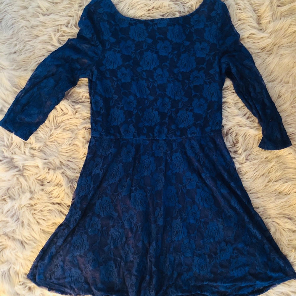 Navy blue lace dress